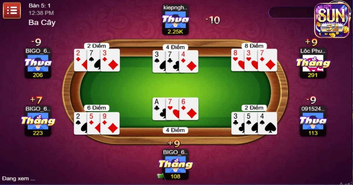 Cách chơi game bài 3 cây Sun52 dễ thắng lớn cho tân binh 3 Cách chơi game bài 3 cây Sun52 dành cho người mới