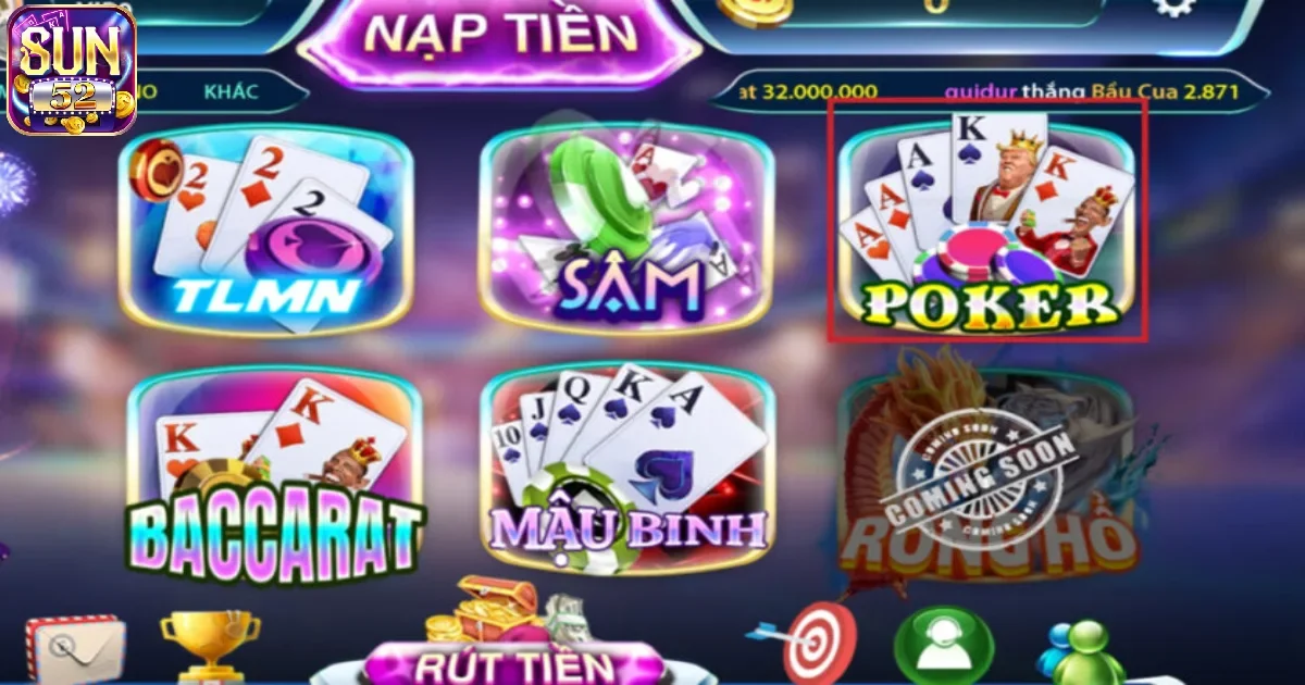 Game bài Poker Sun52 và cách chơi cụ thể dành cho người mới 1 Luật chơi game bài Poker Sun52 dễ hiểu nhất